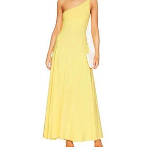 Susana Monaco One-Shoulder Yellow Gown